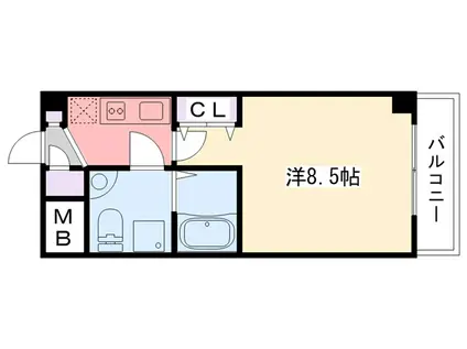 セレニテ甲子園(1K/6階)の間取り写真