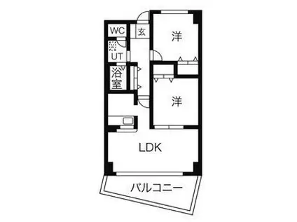 エムズハウス(2LDK/8階)の間取り写真