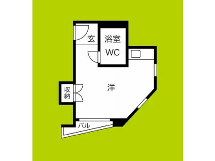 アパートメント淀川(ワンルーム/2階)の間取り写真