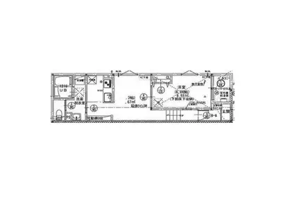 リベール元中野II(1LDK/1階)の間取り写真