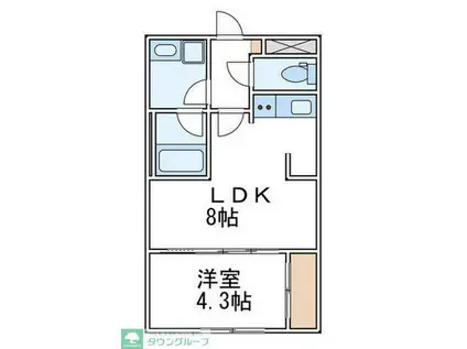 PRIMAL SHIN-KOENJI(1LDK/2階)の間取り写真