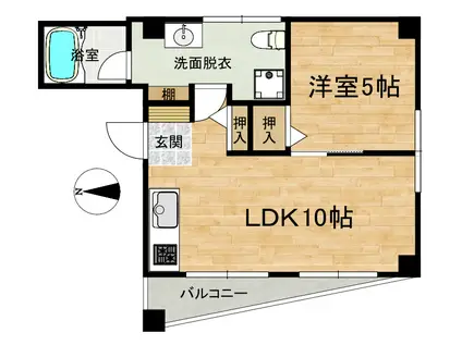 メゾンチョープロ(1LDK/3階)の間取り写真