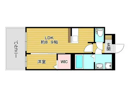 グランフォーレ博多駅東プレミア(1LDK/11階)の間取り写真