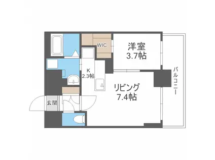 MODENA CENTRO(1LDK/10階)の間取り写真