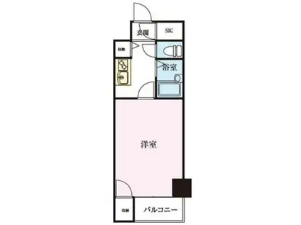 スカイコート日本橋第5(1K/2階)の間取り写真