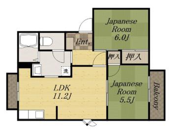 OBハイツ(2LDK/2階)の間取り写真