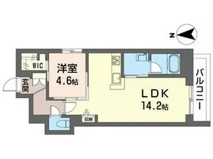 プリマ・クラッセ(1LDK/1階)の間取り写真