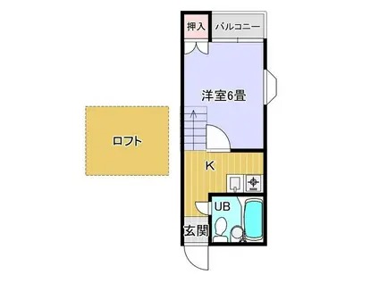 みすずコーポII(1K/3階)の間取り写真