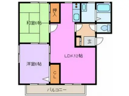 アブニ―ル洋光台(2LDK/2階)の間取り写真