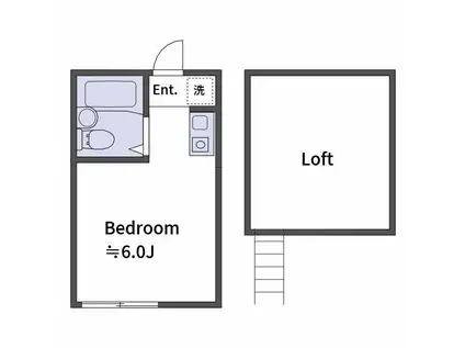 サラーム烏山(ワンルーム/2階)の間取り写真