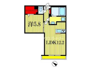 アーバンシャトー千葉中央(1LDK/5階)の間取り写真