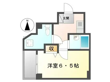 コアハイム八王子(1K/6階)の間取り写真