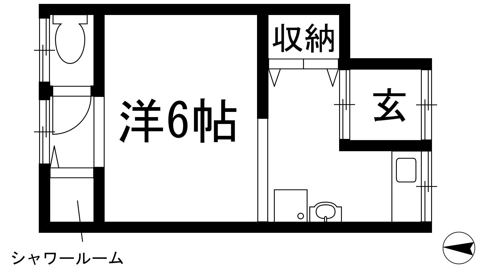 滝山アパート(ワンルーム/1階)の間取り写真