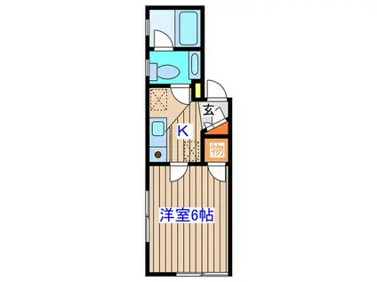 メゾン ド ラピス(1K/2階)の間取り写真