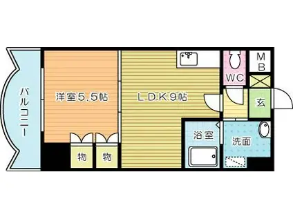 ROYAL PALACE(1LDK/10階)の間取り写真