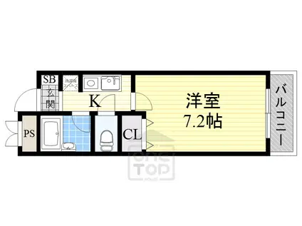 エアフォルク沢良宜(1K/3階)の間取り写真