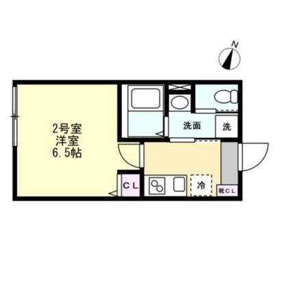 ベイルーム相模原LINO(1K/1階)の間取り写真