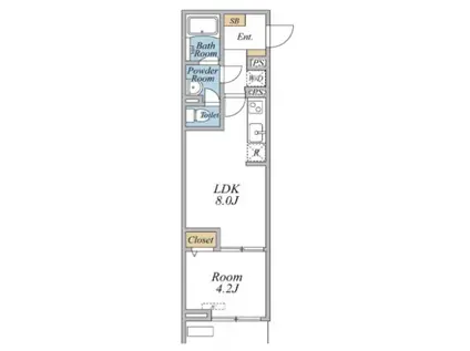 リブリ・大塚・帝京大学(1LDK/4階)の間取り写真