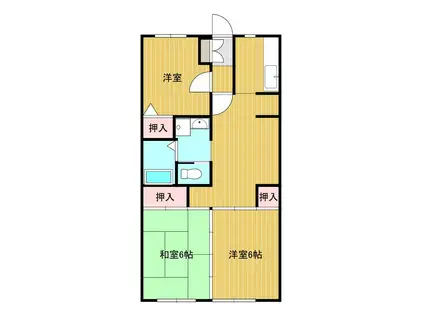 ニッセイ日笠コーポ II(3LDK/1階)の間取り写真