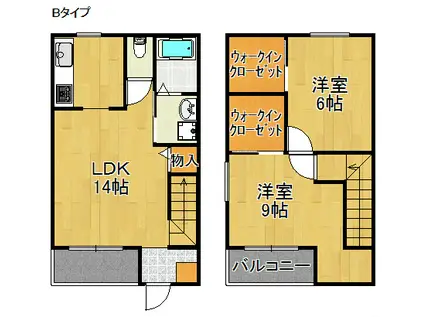 ふぁみりあ りんくう(2LDK/1階)の間取り写真