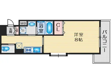 アンフィニ II(1K/3階)の間取り写真