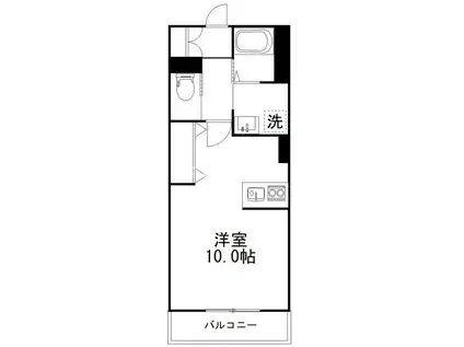 クオーレ薬円台III(ワンルーム/1階)の間取り写真