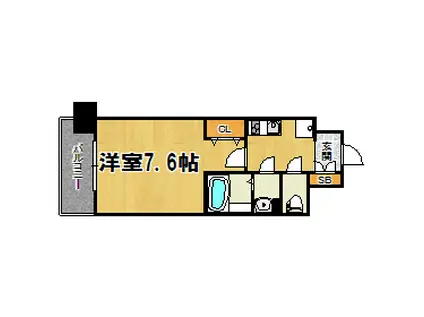 レジュールアッシュJUSO(1K/5階)の間取り写真