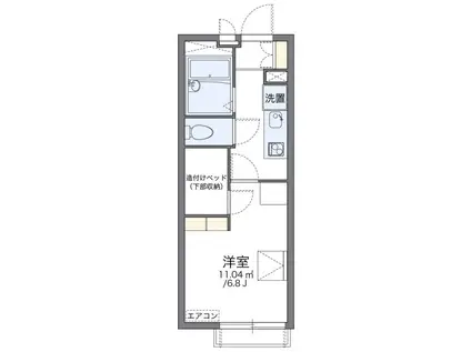 レオパレスパタータII(1K/3階)の間取り写真