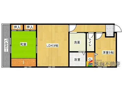 メゾン・ド・ヤノ(2LDK/2階)の間取り写真