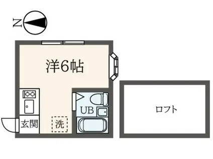 ヴィラコートアスカ(ワンルーム/2階)の間取り写真