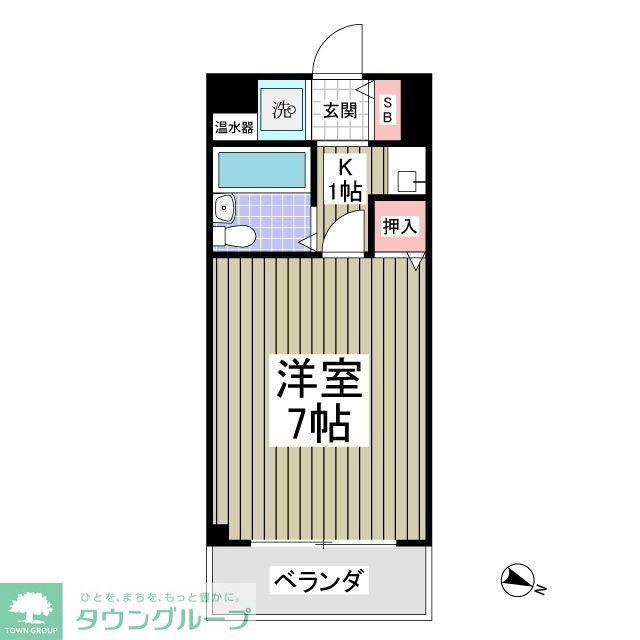 シティコスモ小仲台(1K/3階)の間取り写真