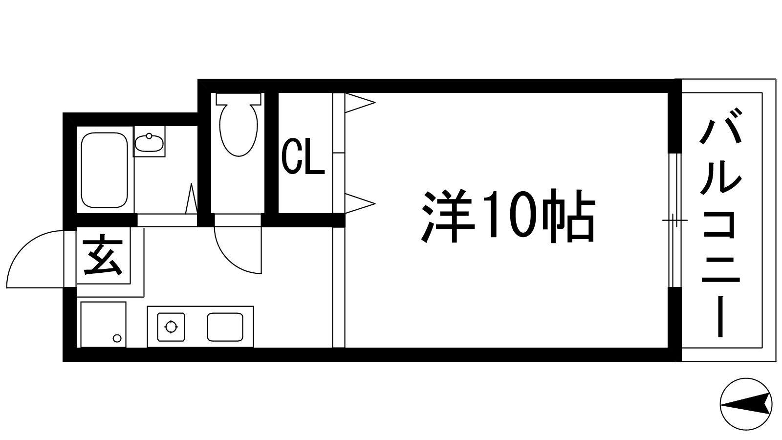 サンビレッジ神田(1K/3階)の間取り写真