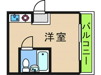 アーバンシティ岸里PART1(ワンルーム/5階)の間取り写真