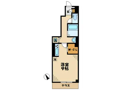 エノ・エリタージュ(ワンルーム/1階)の間取り写真