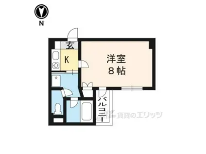 グレースU(1K/5階)の間取り写真