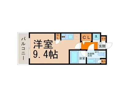 グラン・アベニュー西大須(ワンルーム/4階)の間取り写真