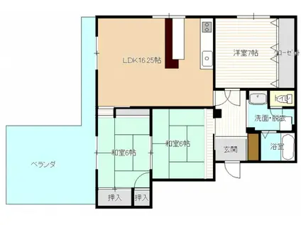 森田ビル(3LDK/3階)の間取り写真