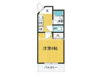 グランパラッツオ(1K/3階)の間取り写真