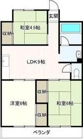 ハイツ小正A棟(3LDK/4階)の間取り写真