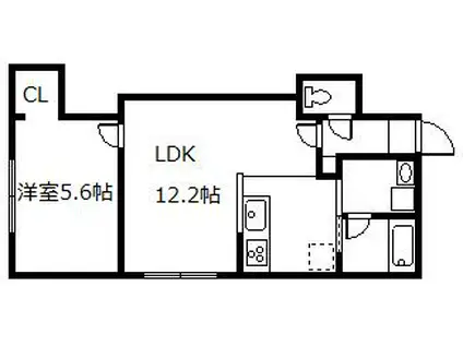 フランシール(1LDK/2階)の間取り写真