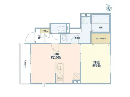 クレール・I(1LDK/1階)の間取り写真