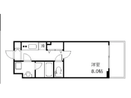 プレール・ドゥーク高井戸(1K/2階)の間取り写真