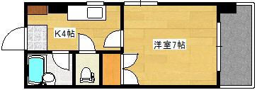 第1品川ビル(1K/7階)の間取り写真