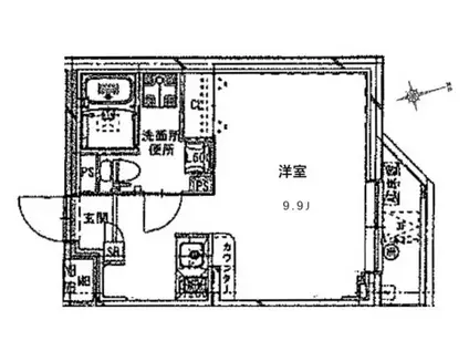CREAL常盤台(ワンルーム/4階)の間取り写真