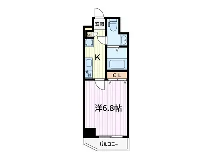 ジェノヴィア西川口IV(1K/7階)の間取り写真