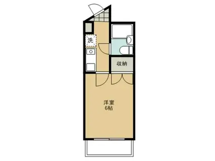 コバヤシマンション(1K/2階)の間取り写真