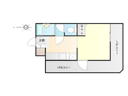 大阪ハウス(1K/6階)の間取り写真