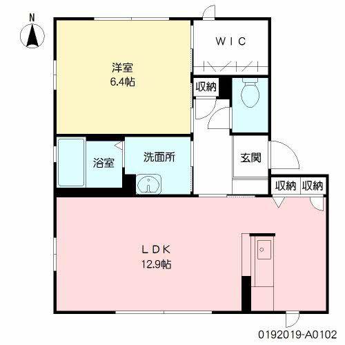 ＪＲ指宿枕崎線 南鹿児島駅 バス乗車時間：19分 最寄りバス停で下車 徒歩4分 2階建 築20年(1LDK/1階)の間取り写真