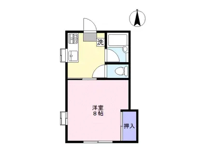 ホームヒロノ(1K/1階)の間取り写真