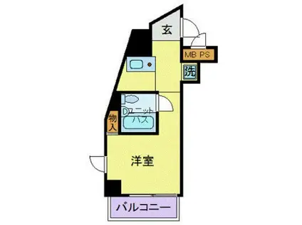 スカイコート都立大学第2(ワンルーム/4階)の間取り写真